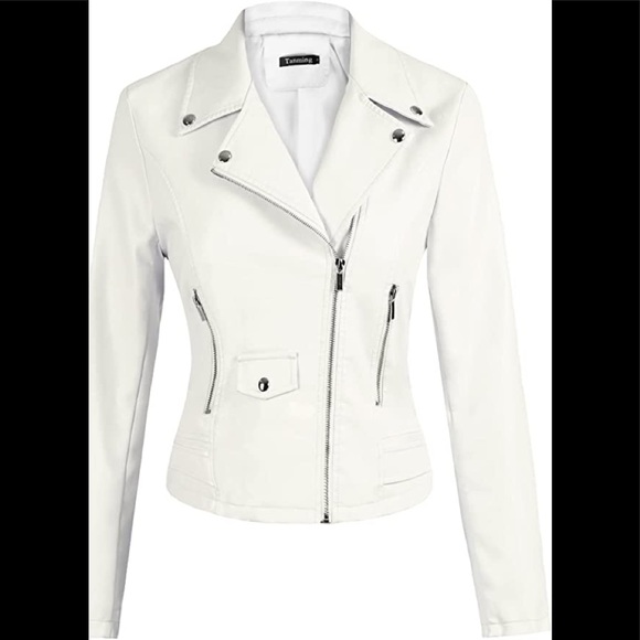Womens Leather Jacket Jackets & Blazers - New Womens Zipper Leather Jacket Multiple Sizes